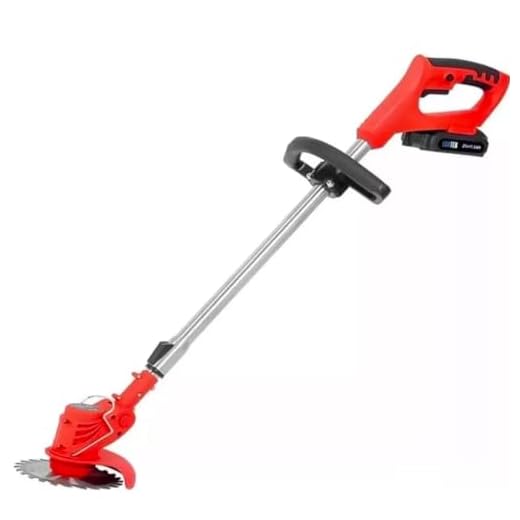 Cortador de Grama Eletrico Roçadeira Sem Fio 3 Tipos de Laminas Aparador de Grama Bateria Poda Jardim Calçada