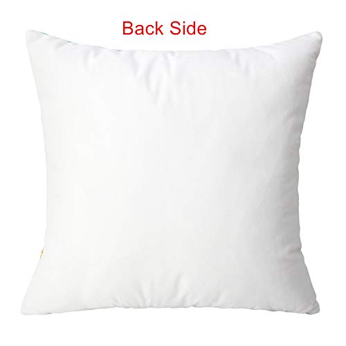 Cygnus 18X18 Inch Farmhouse Throw Pillow Covers Velvet Soft Boho Retro Pattern For Living Room Couch Sofa Chair Indoor Decorative Set Of 4,Blue And Orange #TOP5