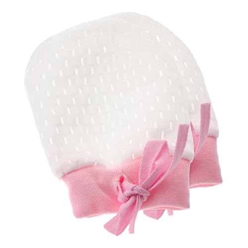 NOLITOY Gloves Baby Girls Mittens Mesh Anti Scratch Mittens Drawstring Newborn Gloves