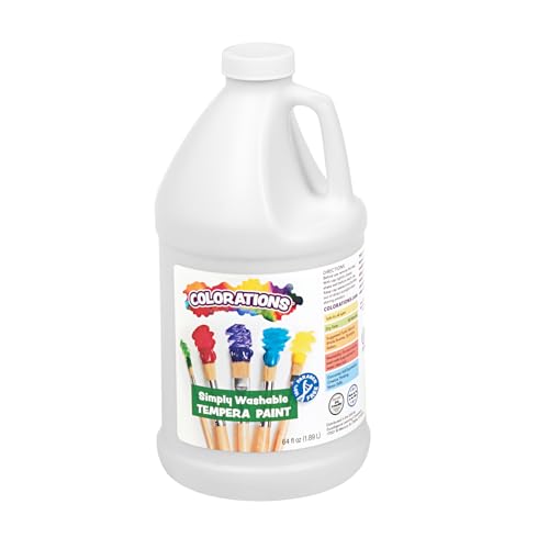 Colorations Paraben-Free Simply Washable White Tempera Paint for Kids