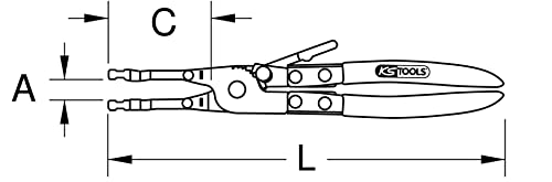 KS Tools 115.1052 Lötlitzen-Haltezange, 245mm