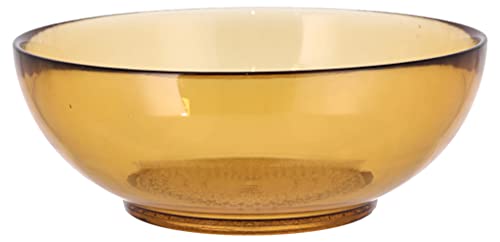 BITZ Kusintha - Ensaladera grande de cristal (24 cm), color ámbar