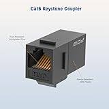 FGB CAT6 RJ45 Keystone Coupler 25-Pack, CAT6 Keystone Jack, Ethernet Coupler Female to Female UTP for Cat6a/Cat6/Cat5e/Cat5, Black - Image 5