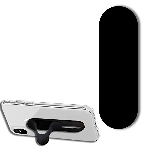 Image of U Shape Smart Finger Grip & Mobile Holder | Phone Holder for Hand & Mobile Back Holder Grip | Great for Selfie & Works as iPhone Stand & Android Phone (Black)