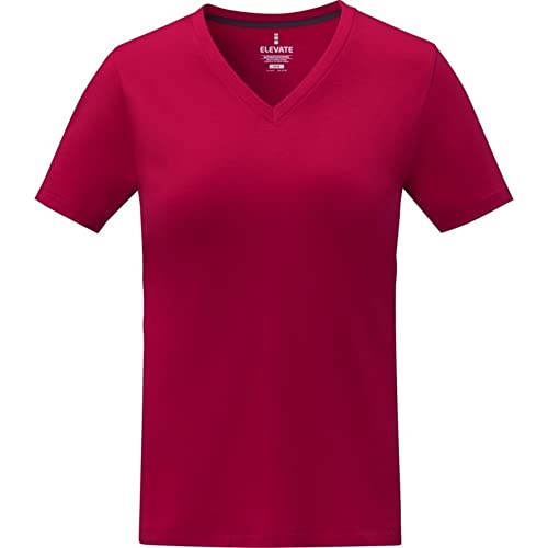 Elevate Womens/Ladies Somoto V Neck T-Shirt (XS) (Red)