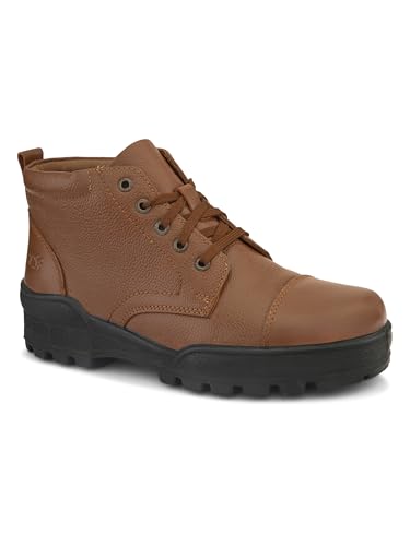 Image of TSF 768 Tan Genuine Leather Police Boot Extra Comfortable & Durable Light Weight Boot