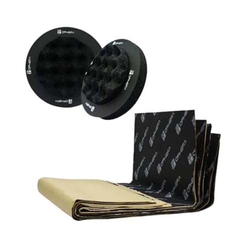 Kit Isolamento Acústico Veicular com 5 Mantas 46x80cm + 2 Anéis Direcionadores de Som 6,5'