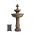 XBrand 39" Solar Water Fountain, 2-Tier Outdoor Sand Stone Resin with Solar Panel & Pump for Home Garden Yard Decor