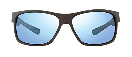 Revo Sunglasses Espen X Bear Grylls: Polarized Lens With Bendable Rectangle Wrap Frame, Matte Black Frame With Blue Water Lens (Re 1097 01 Bl) #TOP1