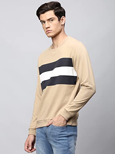Image of Dennis Lingo Men's Poly-Cotton Sweatshirt with Crew Neck - Regular Fit Full Sleeves, Casual Winterwear for Men