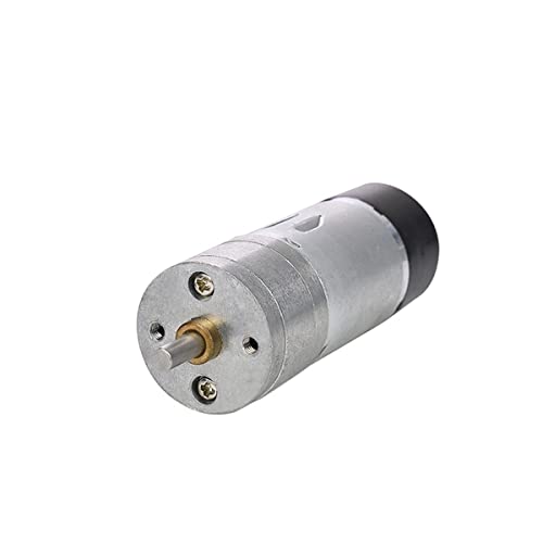 GRASAKY Variable Reduction Geared Dc Gear Motor GM25-370 24v Electric 24 Volt Dc Motors Gear 24v Dc Motor with Encoder Geared Electric (Size : 37rpm, Color : 6V)