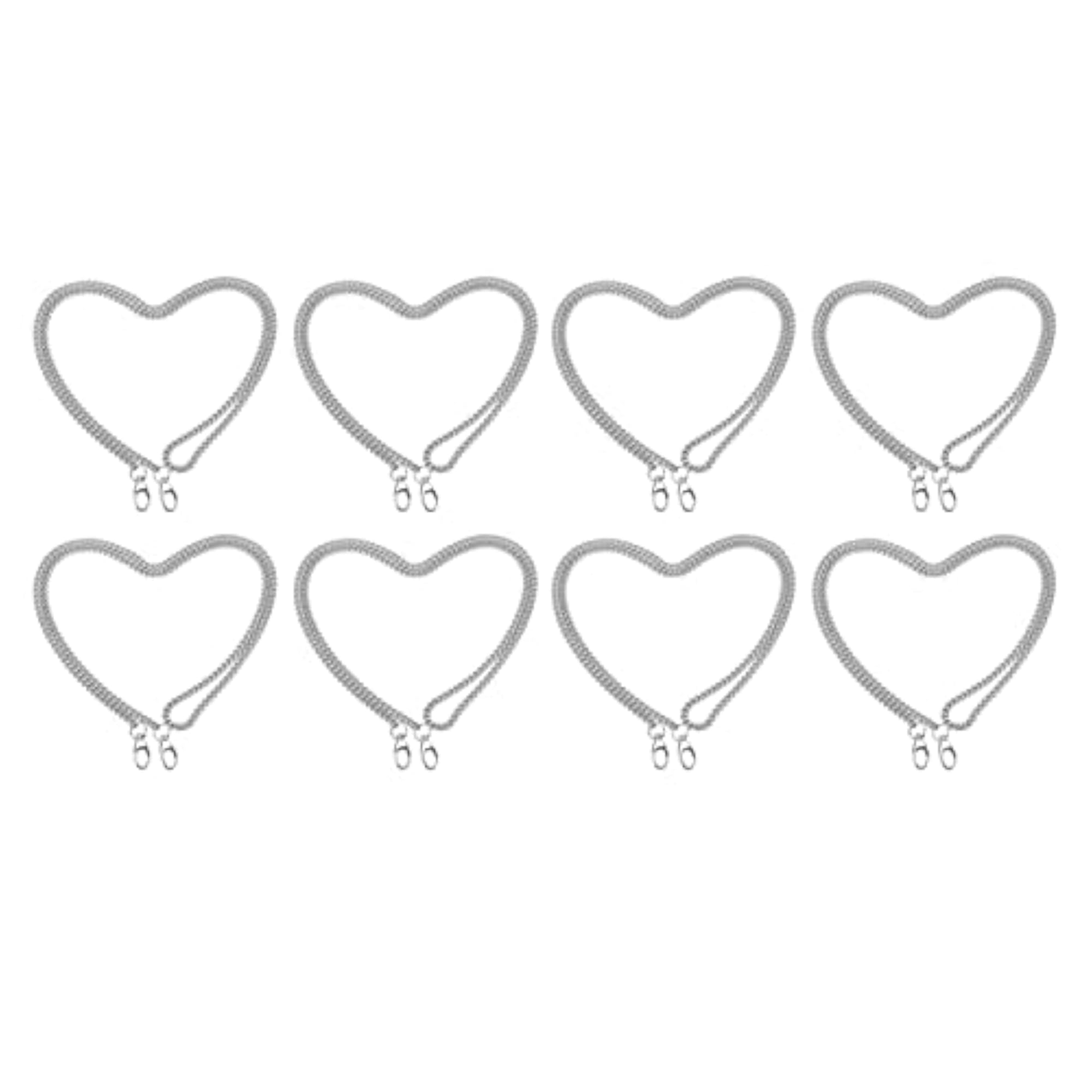 Metal Curb Chains, Rustproof Aluminum Chain for Bracelets, Silver