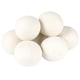 ZERNBER Wool Dryer Balls X-XL 6-Pack,Dryer Balls Laundry Reusable Reduce Clothing Wrinkles-Drying Clothes Faster