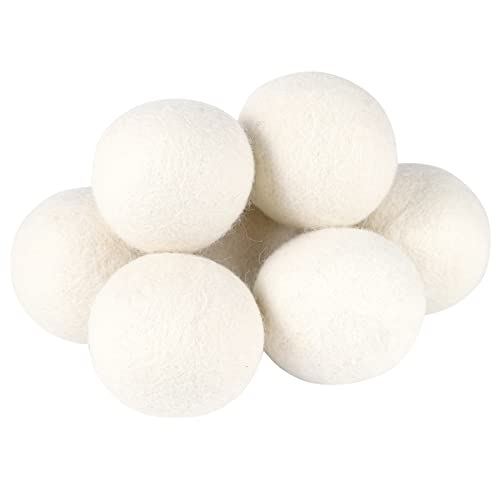 ZERNBER Wool Dryer Balls X-XL 6-Pack,Dryer Balls Laundry Reusable Reduce Clothing Wrinkles-Drying Clothes Faster