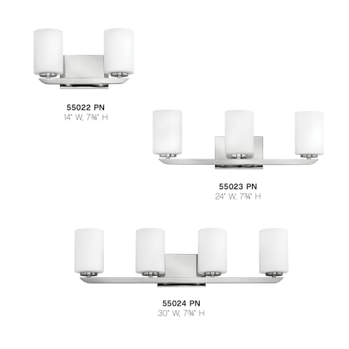 Image of Hinkley Kyra Transitional Four Light Bathroom Vanity Fixture, Polished Nickel