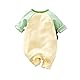 IURNXB Neuge borenes Baby Mädchen Männlich Spielanzug Kleines Kleinkind Nette Druck Sommer Lange Hülsen Overall Kleidung