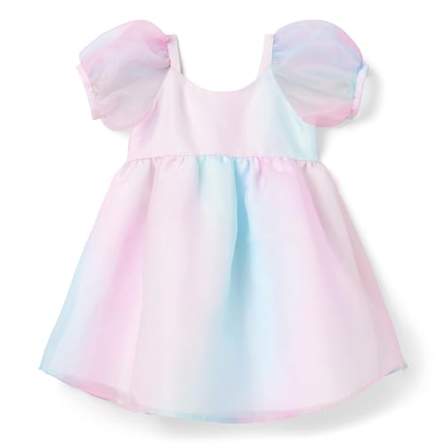 Janie and Jack Girl's Little Mermaid Organza Puff Sleeve Dress (Toddler/Little Kids/Big Kids)