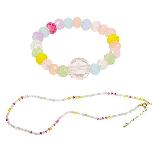 Holibanna Fashion Trendy Necklace Charms Set Bead Jewelry for Women Beaded Choker Necklace Ring Lightweight and Durable