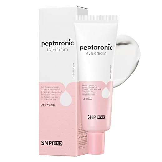 Crema para ojos SNP Prep Peptaronic – Hidratante coreano anti-envejecimiento para ojos y rostro con 6 péptidos y 5 tipos de ácido hialurónico para el cuidado de arrugas, aumento de elasticidad, 25ml
