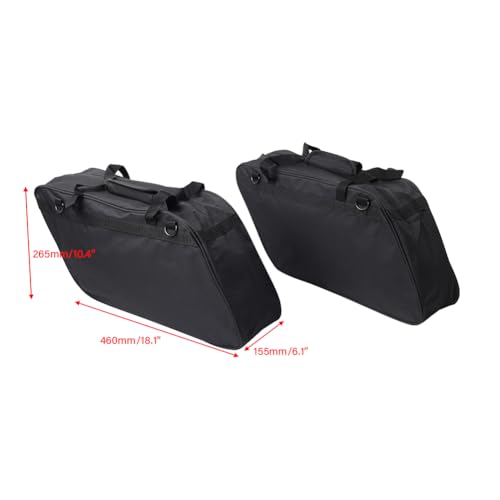 Bacar Powersports Bolsas para Silla Bolsa de Viaje Negra XJ57-QB-3Y3D para Harley para Modelos Touring para Road King con bolsas rígidas 1 Par miniatura 4