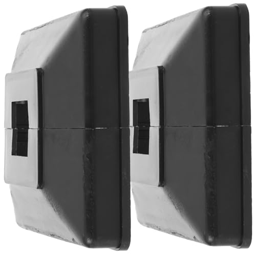 QUMIIRITY 2個 フェンスポストカバーキャップ 屋外手すり柱用 プラスチック製 割式脚カバー 耐候性と装飾性を備えた