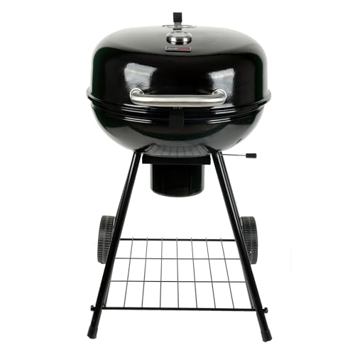 Grill Boss Charcoal Kettle Grill with Large 22-Inch Cooking Area - Includes Warming Rack, Bottom Storage Shelf, Ash Catcher & Wheels for Outdoor BBQ, Tailgating, Camping & Backyard Grilling