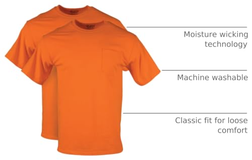 Image of Gildan Unisex Adult DryBlend Workwear T-Shirts with Pocket, 2-Pack