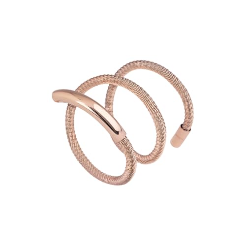 Breil - Bracciale da Donna Collezione NEW SNAKE STEEL TJ2839 - Gioiello Modellabile al Polso in Maglia in Acciaio Lucido con Elemento Rigido...