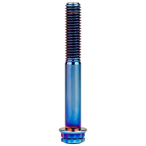 Image of Titanium Flange 12 Point Head M8 x15 20 25 30 35 40 45 50 55 60 65 80mm Screw Bolt Pack of 4 (Burning Blue, M8x80mm)