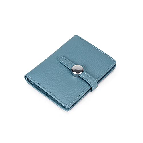 Leather Womens Wallets and Purses Hasp Square Wallet Fashion Card Holder Women Small Coin,Luggage (E)