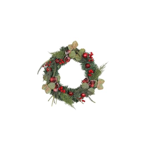 Couronne de noël 2 pièces pour décoration murale et ornements extérieurs