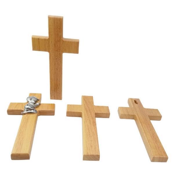 Crucifijo de pared con figurita católica adorno para salón oficina y entrada JISADER 8