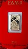 goldmünze lunar pferd  5 g Gramm Gr Goldbarren Lunar Ochse 2021 Pamp Suisse 999,9 Feingold 24 Karat