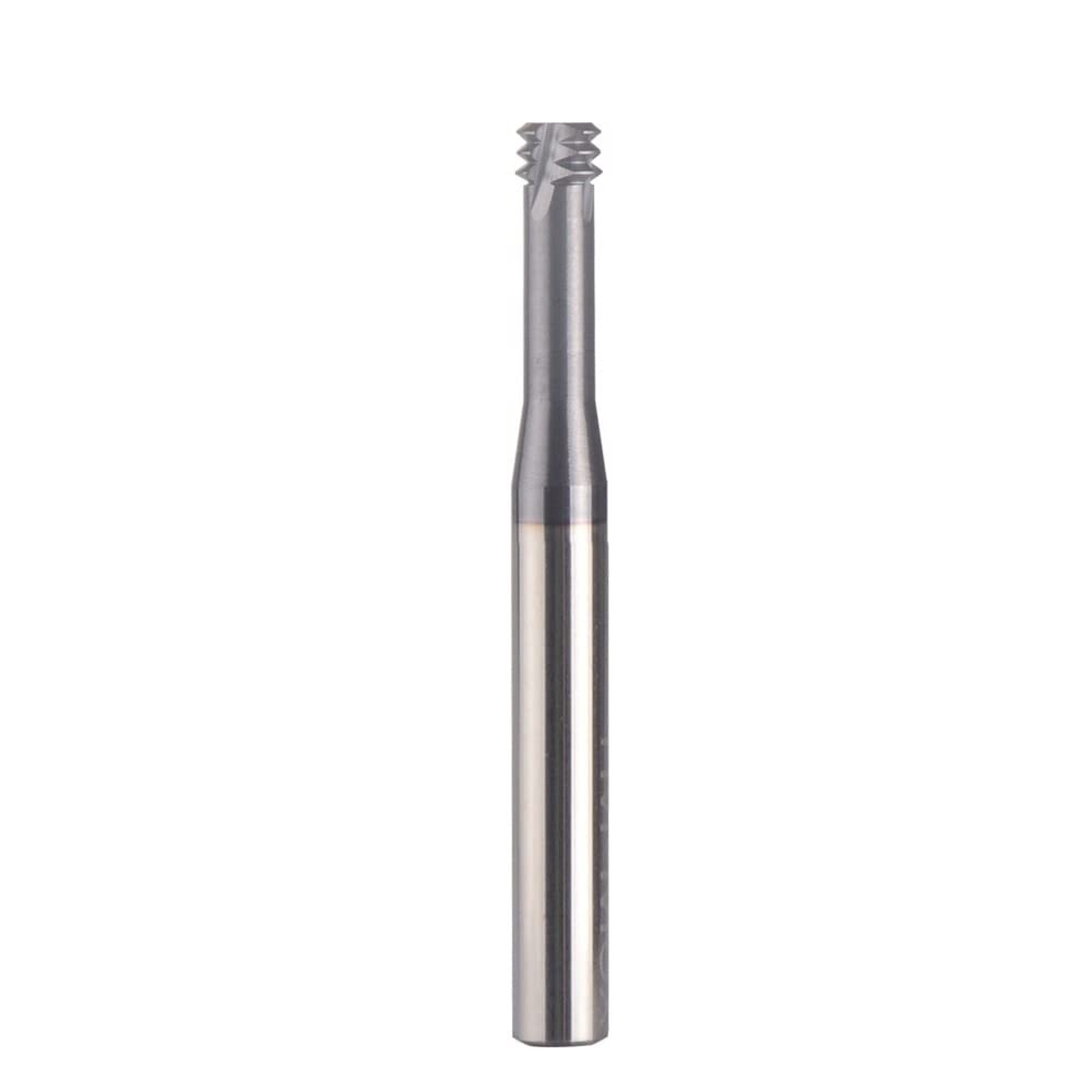 1 pc alliage de carbure 3 dents revêtues M1.0 - M12 fraises en bout de filetage CNC outil de fraise de filetage for filetage métrique(TRT-M8x1.25-H6)