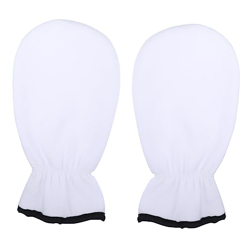 Mikinona 3 Pairs Scrub Gloves Exfoliating Moisturizing Overnight Gloves Essential Oil Mittens for Dry Hands Treatment Thickened Skin Care