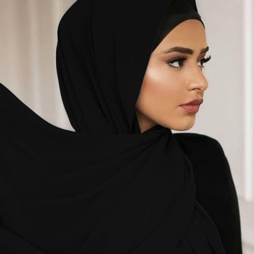 Hijab Scarf for Women Soft Cotton Muslim Jersey Hijab Head Wrap Scarves Fashion Long Scarf Shawls4