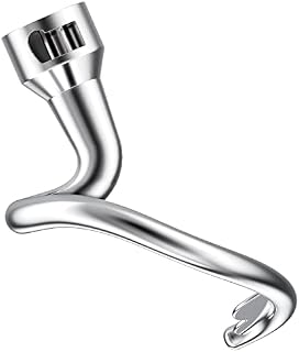aikeec Dough Hook Attachment for Kitchenaid Pasta Attachment, Stainless Steel K45DH 4.5/5QT Replacement for Kitchen Aid Asseccories, Stand Mixer for Kitchenaid Attachment K45 KSM75 KSM150