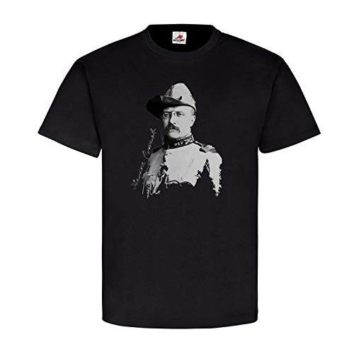 T-shirt Theodore Roosevelt avec inscription en allemand motif présidentiel des États-Unis