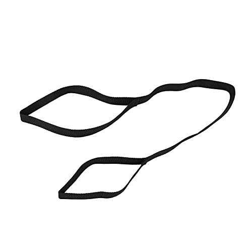 Leg Lifter Assist Strap Soft Leg Recovery Stretching Assist Band with Foot Hand Grip Black