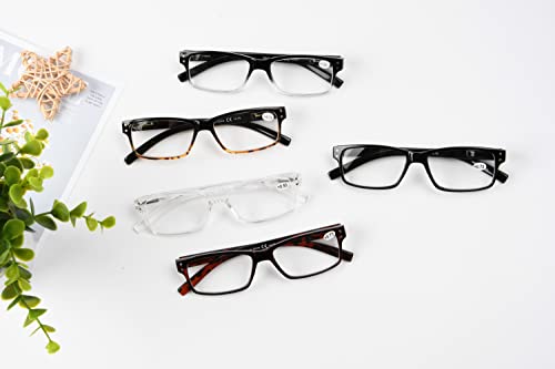 Eyekepper Men's Av2021-eyekepper-1ae1000a Mens Vintage Reading Glasses-5 Pack Include Reading Sunglasses for Men Outdoor Reading,Reader Eyeglasses Women