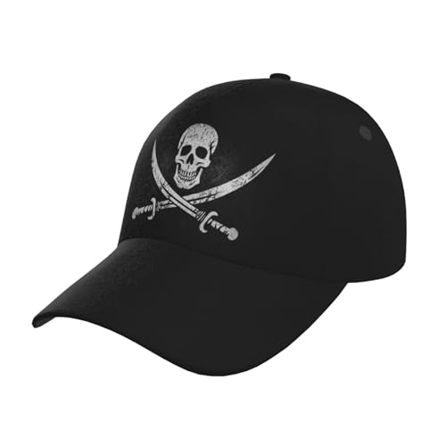 Casquette de baseball Jolly Roger motif squelette pirate chapeau réglable