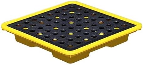 Stackable Spill Containment Platform with Grating - Modular Spill Pallet Tray for Safe Liquid Storage & Environmental Protection, Ideal for Industrial Use