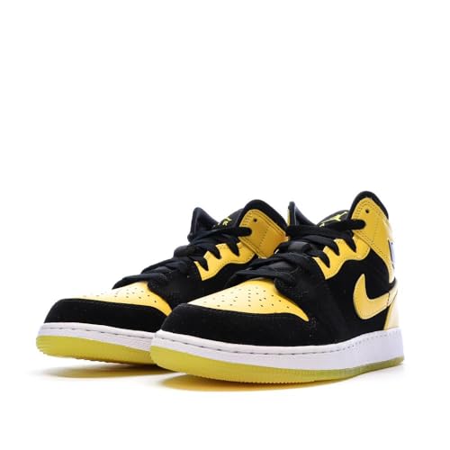 Baskets Nike Air Force 1 junior chaussures mode noir jaune