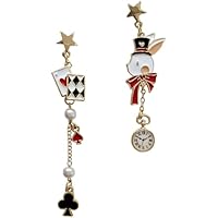 Ipetboom Orecchini Pendenti Asimmetrici da Donna a Forma di Coniglio Leggeri in Lega Resistente Gioielli Delicati Kawaii per Ragazze Adolescenti Uso Quotidiano e Regali Speciali