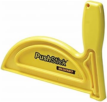 Milescraft 7334 Safety Bundle - Includes Feather Board, Push Stick, and FREE Grabber push block. Ideal for use on router tables, table saw, jointers, and even band saws , Yellow