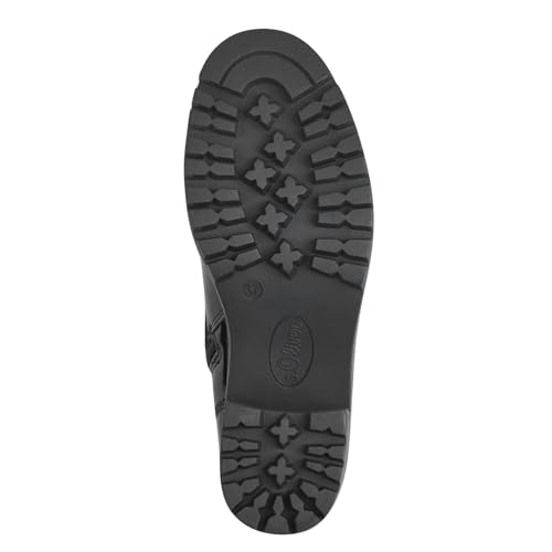 s.Oliver Damen Stiefeletten zum Schnüren mit Blockabsatz Herbst, Schwarz (Black Patent), 40 EU
