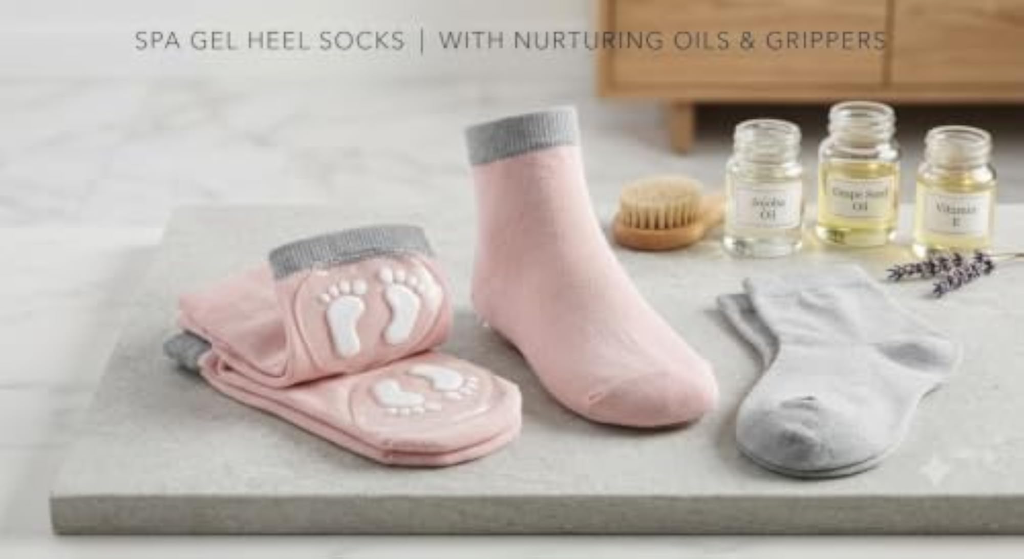 Spa Gel Heel Socks for Cracked Heels