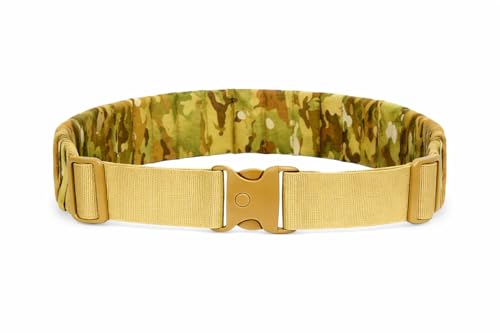 MULTICAM - Cinturón de asalto del ejército Molle, cinturón de batalla ajustable MTP Camo Webbing Airsoft (cinturón de asalto, grande)