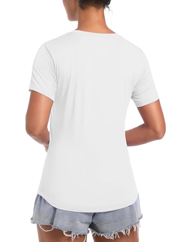 TACVASEN Womens Workout Shirt Short Sleeve UPF 80+ Sun Protection Shirts Moisture Wicking Tops2