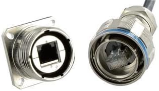 Amphenol PCD RJFTVX7SA1N ATEX ZONE 2 JAMNUT RECEPTACLE, RJ45 TERMINATION, NICKEL PLATED, CODE A